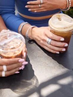 Women's Serene Bracelet -Silicone Jewelry & Accessories QALO Serene Bracelet Silver Lifestyle 02