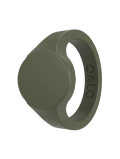 Men's Signet Silicone Ring -Silicone Jewelry & Accessories QALO Signet Sage Angle 014aaf01 d91d 4be9 8200 86c6b632c53e