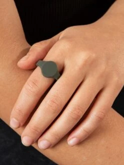 Women's Signet Ring -Silicone Jewelry & Accessories QALO Signet Sage Lifestyle 02