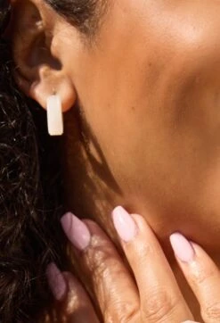 Step Earrings -Silicone Jewelry & Accessories QALO StepEdge Earring Silver Hover