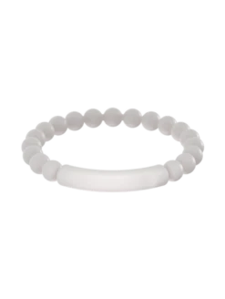 Women's Tranquil Bracelet -Silicone Jewelry & Accessories QALO Tranquil Bracelet Pearl Front