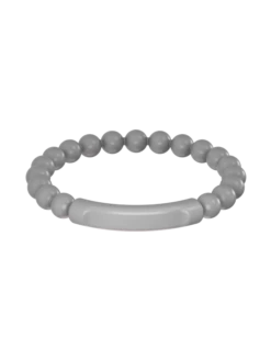 Women's Tranquil Bracelet -Silicone Jewelry & Accessories QALO Tranquil Bracelet Silver Front