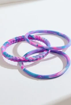 Women's Tie Dye Essential Bangles -Silicone Jewelry & Accessories QALO WOMENESSENTIALBANGLES PurpleCrush Hover