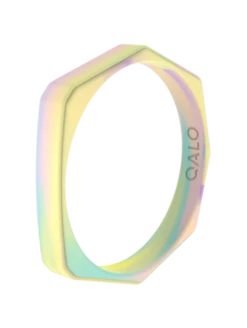 Women's Tie Dye Lake Bracelet -Silicone Jewelry & Accessories QALO WOMENLAKEBRACELET RainbowCloud Angle