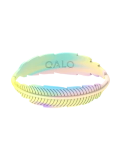Women's Tie Dye Serene Bracelet -Silicone Jewelry & Accessories QALO WOMENSERENEBRACELET RainbowCloud Front