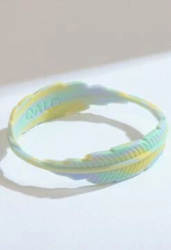 Women's Tie Dye Serene Bracelet -Silicone Jewelry & Accessories QALO WOMENSERENEBRACELET RainbowCloud Hover