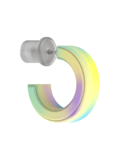 Step Tie Dye Earrings -Silicone Jewelry & Accessories QALO WOMENSTEPEARRINGS RainbowCloud Angle