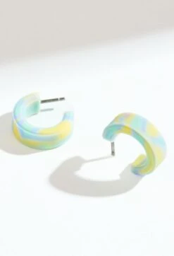 Step Tie Dye Earrings -Silicone Jewelry & Accessories QALO WOMENSTEPEARRINGS RainbowCloud Hover