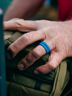 Men's Folds Of Honor Mantra Strata Ring -Silicone Jewelry & Accessories QLO FoldsOfHonor Mens Strata BlueBlack HonorMantra Lifestyle 01