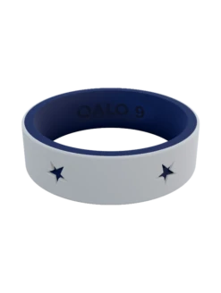 Women's Folds Of Honor Stars Forever Strata Ring -Silicone Jewelry & Accessories QLO FoldsOfHonor Womens Strata GreyBlue StarsForever Angle