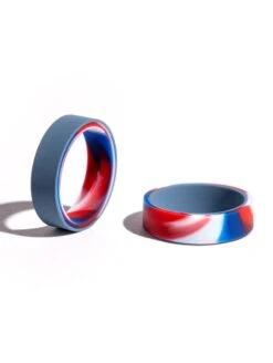 Folds Of Honor Tie Dye Switch Ring -Silicone Jewelry & Accessories QLO FoldsOfHonor Womens Switch TieDye RedWhiteBlue Lifestyle 01