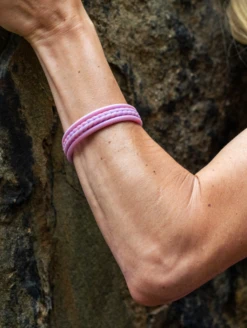 Women's Natural Stone Essential Bangles -Silicone Jewelry & Accessories QLO NaturalStone Bangles.Amethyst Lifestyle 02