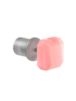 Emme Natural Stone Earrings -Silicone Jewelry & Accessories QLO NaturalStone EmmeEarrings.RoseQuartz Angle Trans