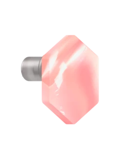 Ion Natural Stone Earrings -Silicone Jewelry & Accessories QLO NaturalStone IonEarrings.RoseQuartz Angle Trans