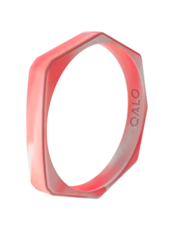 Women's Natural Stone Lake Bracelet -Silicone Jewelry & Accessories QLO NaturalStone LakeBracelet.RoseQuartz Angle Trans