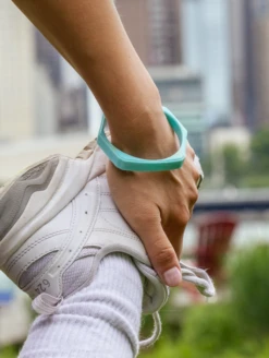 Women's Natural Stone Lake Bracelet -Silicone Jewelry & Accessories QLO NaturalStone LakeBracelet.Turquoise Lifestyle 02