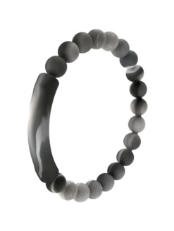 Natural Stone Tranquil Bracelet -Silicone Jewelry & Accessories QLO NaturalStone TranquilBracelet.Granite Angle Trans