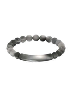 Natural Stone Tranquil Bracelet -Silicone Jewelry & Accessories QLO NaturalStone TranquilBracelet.Granite CMZ