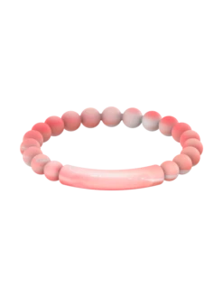 Natural Stone Tranquil Bracelet -Silicone Jewelry & Accessories QLO NaturalStone TranquilBracelet.RoseQuartz CMZ
