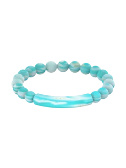 Natural Stone Tranquil Bracelet -Silicone Jewelry & Accessories QLO NaturalStone TranquilBracelet.Turquoise CMZ