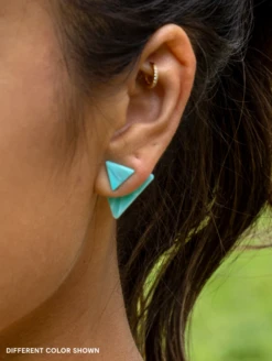 Wave Natural Stone Earrings -Silicone Jewelry & Accessories QLO NaturalStone WaveEarrings.Granite Lifestyle 01