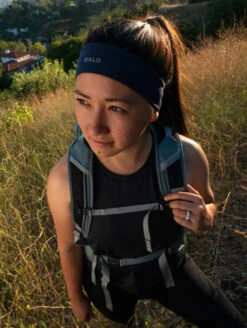 QALO Sport Headband -Silicone Jewelry & Accessories QLO.ActiveCapsule.Headband.Navy .PDP3