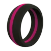 Men's Thin Pink Line Classic Silicone Ring -Silicone Jewelry & Accessories QLO.BarbellsForBoobs.MensThinPinkLine.Vertical