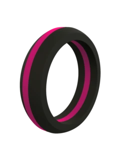 Women's Thin Pink Line Classic Silicone Ring