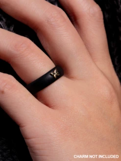 Women's Classic Ring For Charms -Silicone Jewelry & Accessories QLO.Charms.GOLDMOON.WhiteRing.Women Lifestyle 05