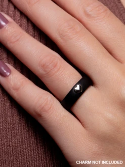 Women's Classic Ring For Charms -Silicone Jewelry & Accessories QLO.Charms.GOLDMOON.WhiteRing.Women Lifestyle 06