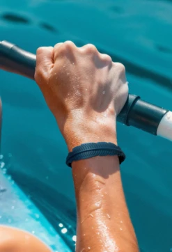 QALO Conscious Women's Stormy Blue Serene Bracelet -Silicone Jewelry & Accessories QLO.EarthMonthConscious.StormyBlueSereneBracelet.Women Hover