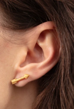 Eva Shockey Arrow Earrings -Silicone Jewelry & Accessories QLO.Eva3 .2024.Gold .ArrowEarrings.Women Hover
