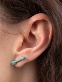 Eva Shockey Arrow Earrings -Silicone Jewelry & Accessories QLO.Eva3 .2024.MetallicForest.ArrowEarrings.Women Lifestyle 01