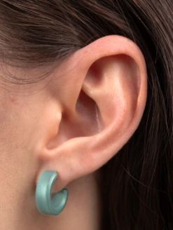 Eva Shockey Step Earrings -Silicone Jewelry & Accessories QLO.Eva3 .2024.MetallicForest.StepEarrings.Women Lifestyle 01