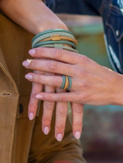 Women's Eva Shockey Dark Forest Triple Stack -Silicone Jewelry & Accessories QLO.Eva3 .2024.Stackables.3.DarkForest.Women Lifestyle 01