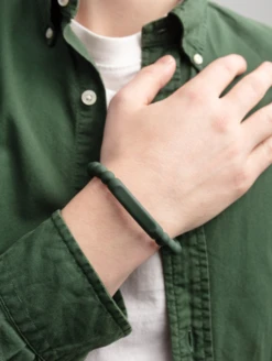 Eva Shockey Tranquil Bracelet -Silicone Jewelry & Accessories QLO.Eva3 .2024.TranquilBracelet.ForestGreen.Women Lifestyle 01