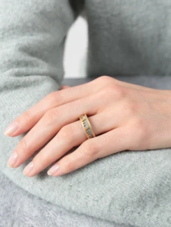 Women's Eva Shockey Woodland Strata Ring -Silicone Jewelry & Accessories QLO.Eva3 .2024.WoodlandStrata.GoldDesert.Women Lifestyle 02