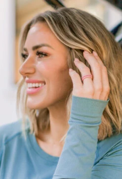 Women's Eva Shockey Classic Stackable Silicone Ring -Silicone Jewelry & Accessories QLO.Eva .Shockey.3.23.Web .PDP .Lifestyle.Womens.Classic.Stackable.Mauve .Hover .1