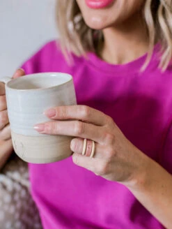 Women's Eva Shockey Classic Stackable Silicone Ring -Silicone Jewelry & Accessories QLO.Eva .Shockey.3.23.Web .PDP .Lifestyle.Womens.Classic.Stackable.Sand .1