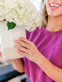 Women's Eva Shockey Twist Stackable Silicone Ring -Silicone Jewelry & Accessories QLO.Eva .Shockey.3.23.Web .PDP .Lifestyle.Womens.Twist .Stackable.Gold .1