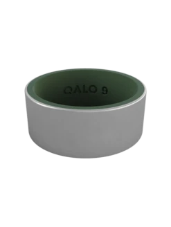 Men's Eva Shockey Strata Silicone Ring -Silicone Jewelry & Accessories QLO.Eva .Shockey.3.23.Web .PDP .Mens .Silver.Pine .Green .Customizable.1