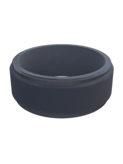 Men's Eva Shockey Polished Step Edge Silicone Ring -Silicone Jewelry & Accessories QLO.Eva .Shockey.3.23.Web .PDP .Mens .Step .Edge .Blue .Ridge .Customizable.1 2