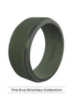 Men's Eva Shockey Polished Step Edge Silicone Ring