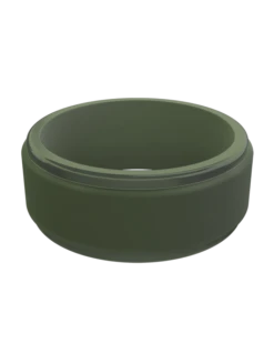 Men's Eva Shockey Polished Step Edge Silicone Ring -Silicone Jewelry & Accessories QLO.Eva .Shockey.3.23.Web .PDP .Mens .Step .Edge .Pine .Green .Customizable.1 2