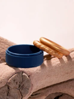 Women's Eva Shockey Classic Stackable Silicone Ring -Silicone Jewelry & Accessories QLO.Eva .Shockey.3.23.Web .PDP .Studio.Womens.Classic.Stackable.Gold .2