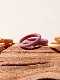 Women's Eva Shockey Classic Stackable Silicone Ring -Silicone Jewelry & Accessories QLO.Eva .Shockey.3.23.Web .PDP .Studio.Womens.Classic.Stackable.Mauve .2 1