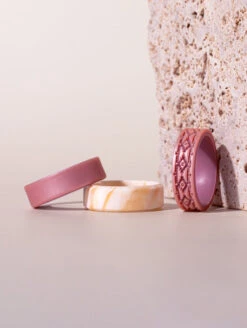 Women's Eva Shockey Strata Silicone Ring -Silicone Jewelry & Accessories QLO.Eva .Shockey.3.23.Web .PDP .Studio.Womens.Rose .Gold .Mauve .2 1