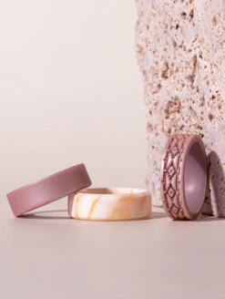 Women's Eva Shockey Strata Silicone Ring -Silicone Jewelry & Accessories QLO.Eva .Shockey.3.23.Web .PDP .Studio.Womens.Rose .Gold .Mauve .2 2