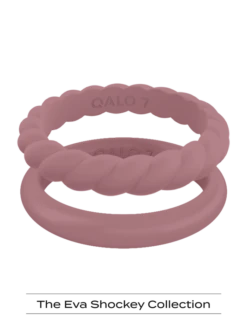 Women's Eva Shockey Mauve Double Stack -Silicone Jewelry & Accessories QLO.Eva .Shockey.3.23.Web .PDP .Womens.Stack .Mauve .2