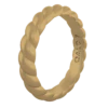 Women's Eva Shockey Twist Stackable Silicone Ring -Silicone Jewelry & Accessories QLO.Eva .Shockey.3.23.Web .PDP .Womens.Twist .Stackable.Gold .1